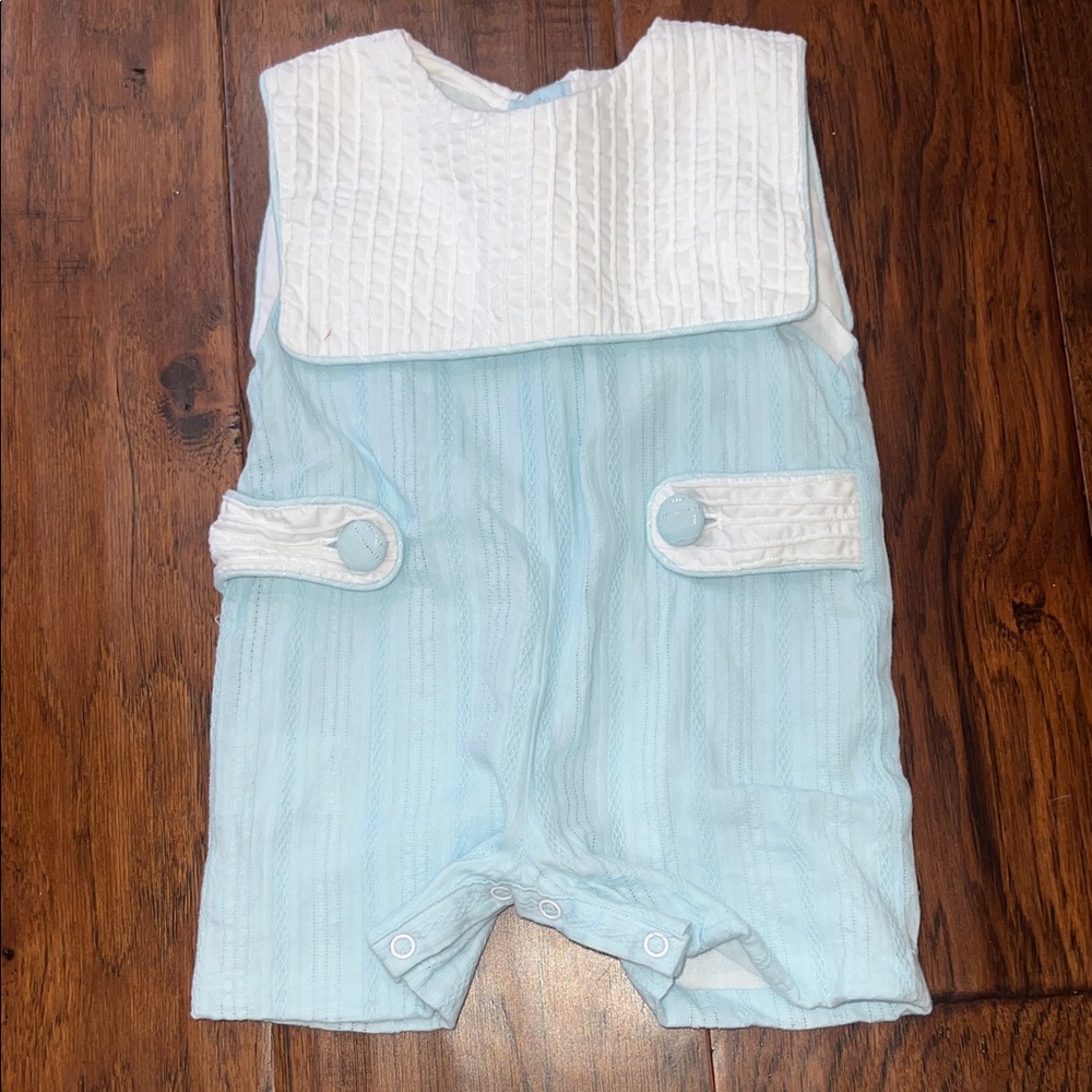 Light Blue and White Kids One Piece